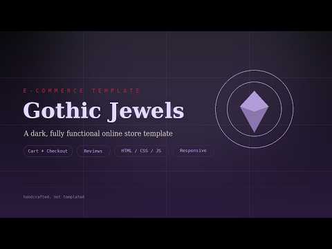 Gothic designed jewellery website🦇💜