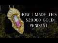 How to make Pendant | A Unique $20,000 Gold Pendant | Time lapse