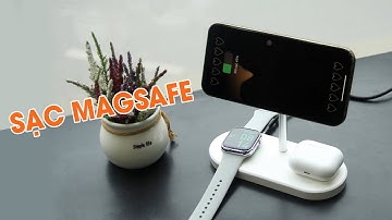 Tích hợp sạc Magsafe - Bộ sạc không dây 3in1 22W Remax RP-W69