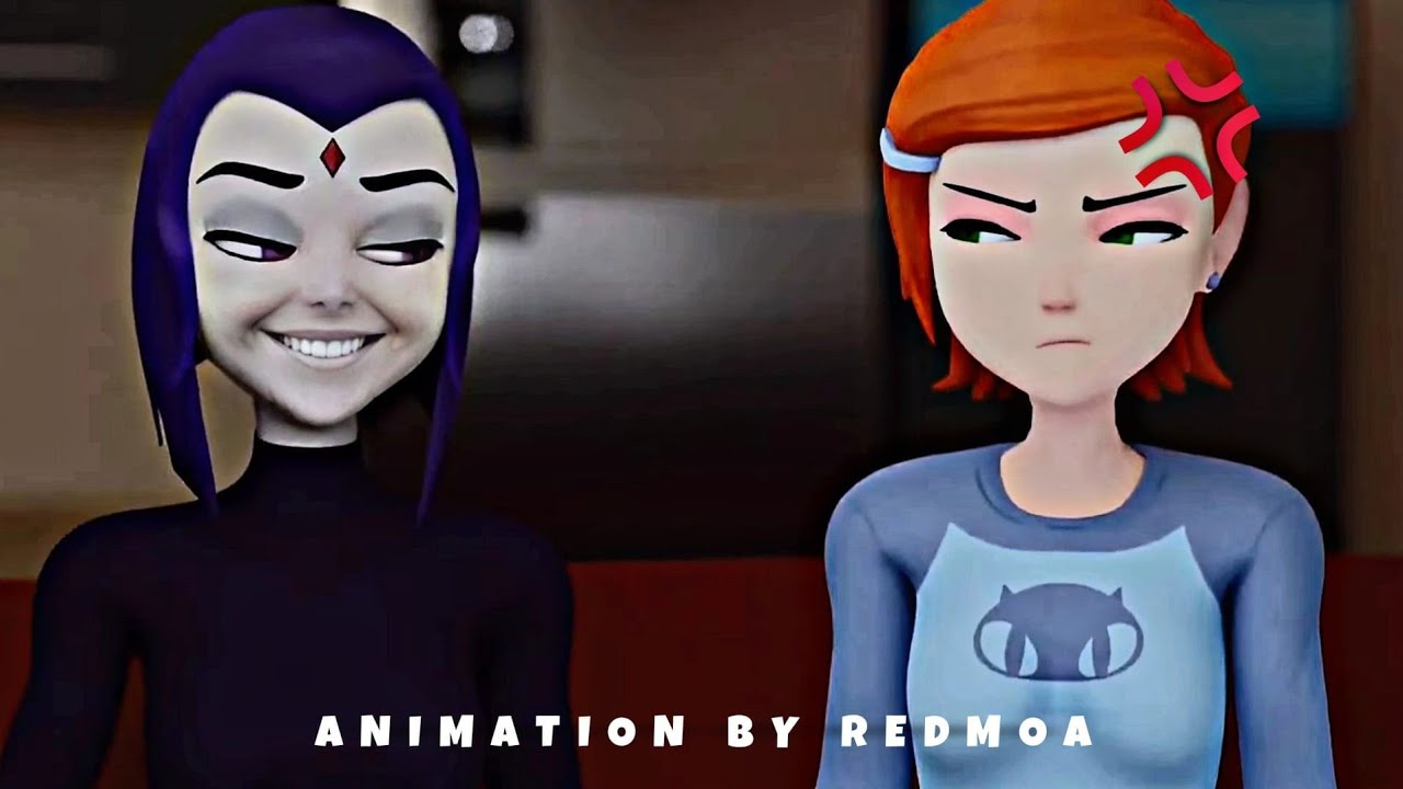 Gwen,&,Raven,Animation,8,By,Redmoa,Erocostv.
