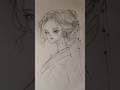 Pencil sketch of a traditional chinese woman. #art #drawing #ytshorts #shortsfeed