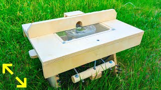 Mini Router Table (+ Lift) out of an Old Monitor | Free Plans