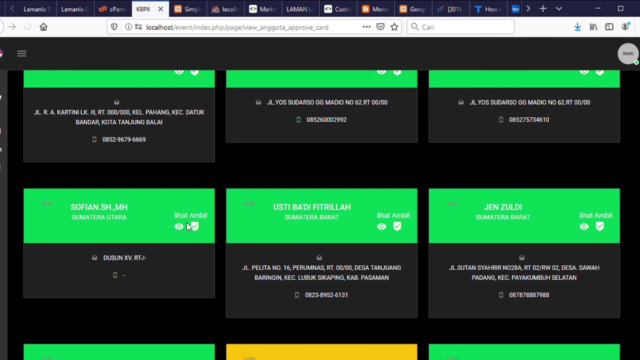 pembuatan aplikasi web kartu anggota - YouTube