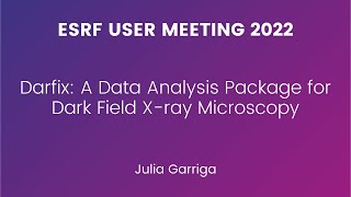 Darfix: A Data Analysis Package for Dark Field X-ray Microscopy