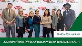 Season for Sharing 2022 - Community Spirit Award: Antelope Valley Partners for Health