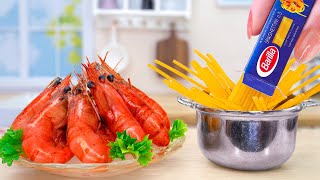 How to make Miniature Seafood Spaghetti (Korean Style) | Miniature Cooking Recipe | Mini Yummy