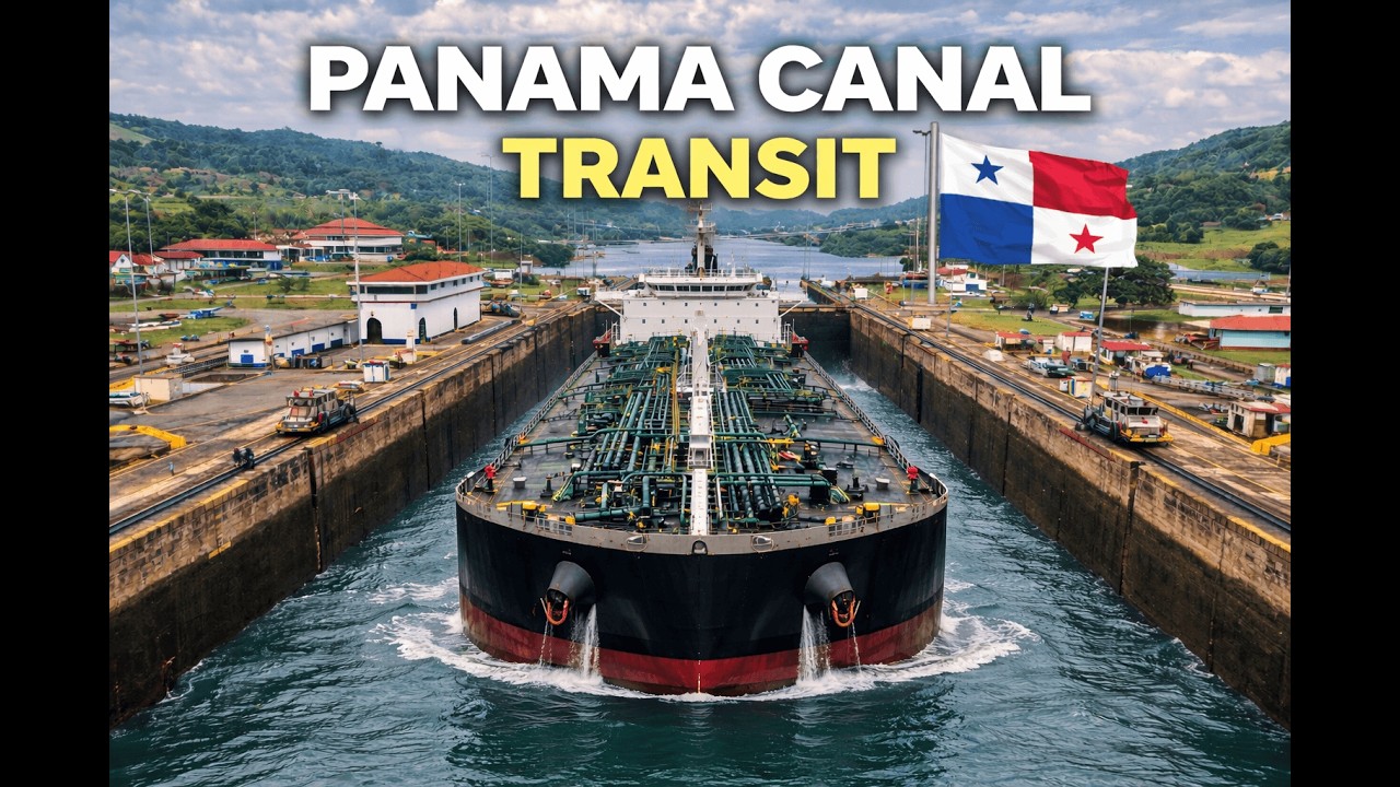 Panama Canal Transit Timelapse 🚢 | Tanker Crossing the Canal - YouTube