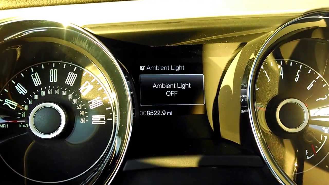 2017 Ford Mustang Ambient Light On