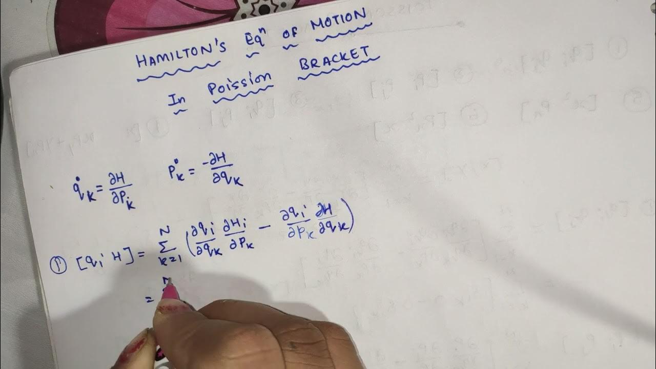 Hamilton's equation of motion in poisson bracket// classical physics