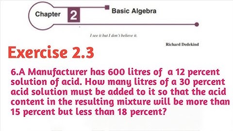Class 11 Chapter 2 Basic Algebra Exercise 2.3 6 th Sum