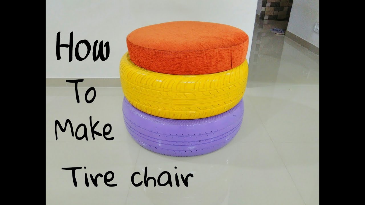 How To Make Tire Chairs At Home Easy Diy Chair Youtube