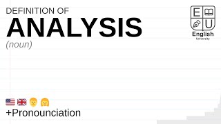 ANALYSIS meaning, definition & pronunciation | What is ANALYSIS? | How to say ANALYSIS