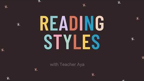 Reading Styles