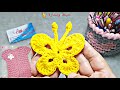 طريقة عمل اكسسوارات فراشة كروشيه سهلة جداوسريعة للمبتدئين crochet butterfly🦋