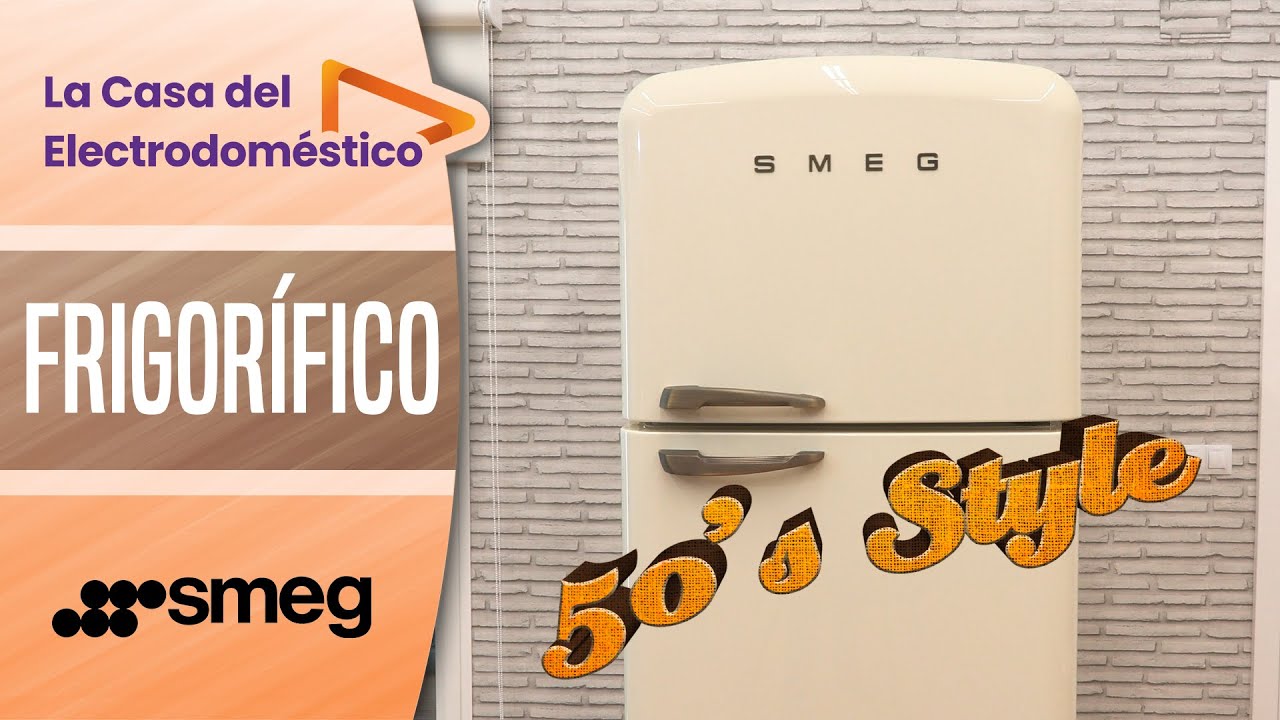 ❄SMEG FRIGORÍFICO DOS PUERTAS FAB50RCRB5 - Color crema, total no frost, 524 litros, Clase E.