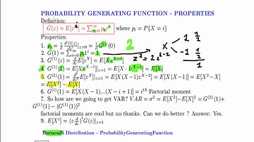 Probability Generating Function #1 properties