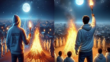 Holika Dahan Ai Photo Editing Video 😱 |Holika Dahan Name Video Editing ✨| Bing AI Image Tutorial