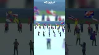 Bendera Indonesia terbalik saat  Pre-Show Opening Ceremony SEA Games 2023