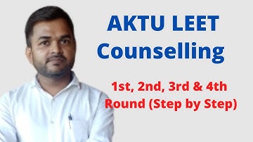 AKTU LEET 1st, 2nd, 3rd & 4th Round Counselling step by step @PolytechnicPathshala