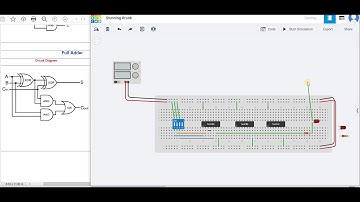 Full Adder using Tinkercad