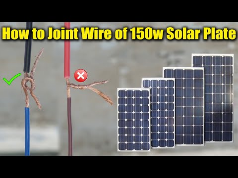 How to joint Electric wire of solar plate output points to external leads in proper way { DIY