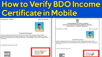 BDO income certificate signature verification in mobile|income certificate signature verification