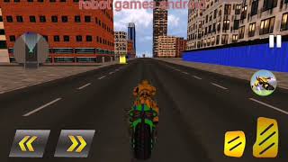 Flying Robot Bike Taxi Simulator-Robot Bike Game screenshot 4