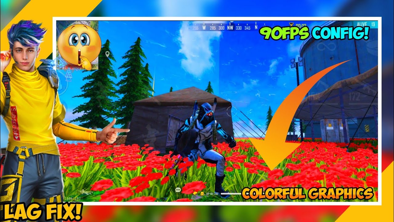Free Fire Colorful Graphics Lag Fix Config File😱 | 90FPS 🥰😍 | RUDRA FF ...