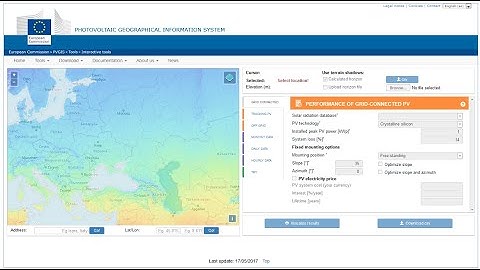 PVGIS Data for PV Model