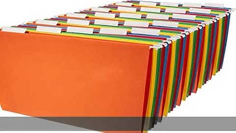 Amazon Basics Hanging Organizer File Folders - Letter Size, Assorted Colors, 25-Pack