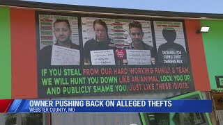 Gun store calls out alleged thefts with billboard-sized sign