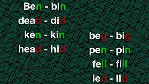 11.Cặp nguyên âm giống nhau Minimal Pairs beg big