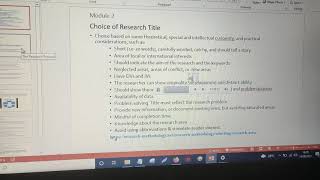 Basic Research Methodology -module 2