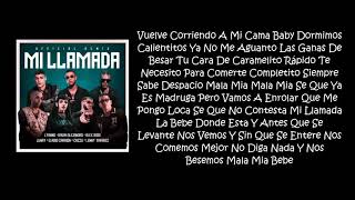 Mi Llamada Remix -Letra- Rauw Alejandro, Lunay, Cazzu, Lenny Tavarez, Alex Rose....