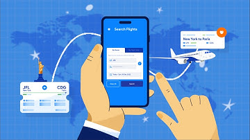 Animated Explainer video - Flight Tracker App Mobile