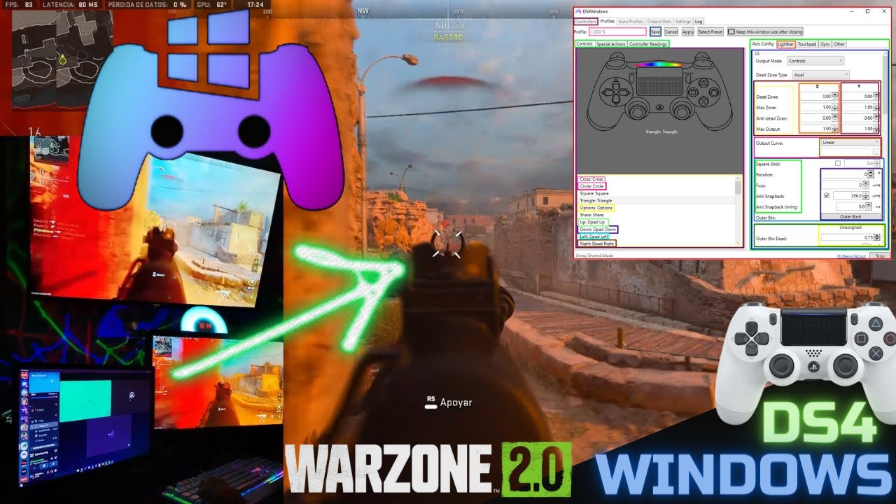 Ds4 windows macro yy aim assist no recoil monitor cam warzone 2 0