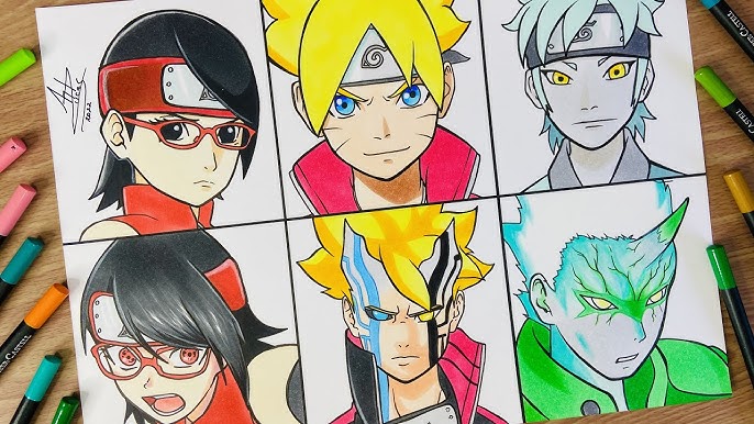 Como Desenhar o Boruto modo Karma 