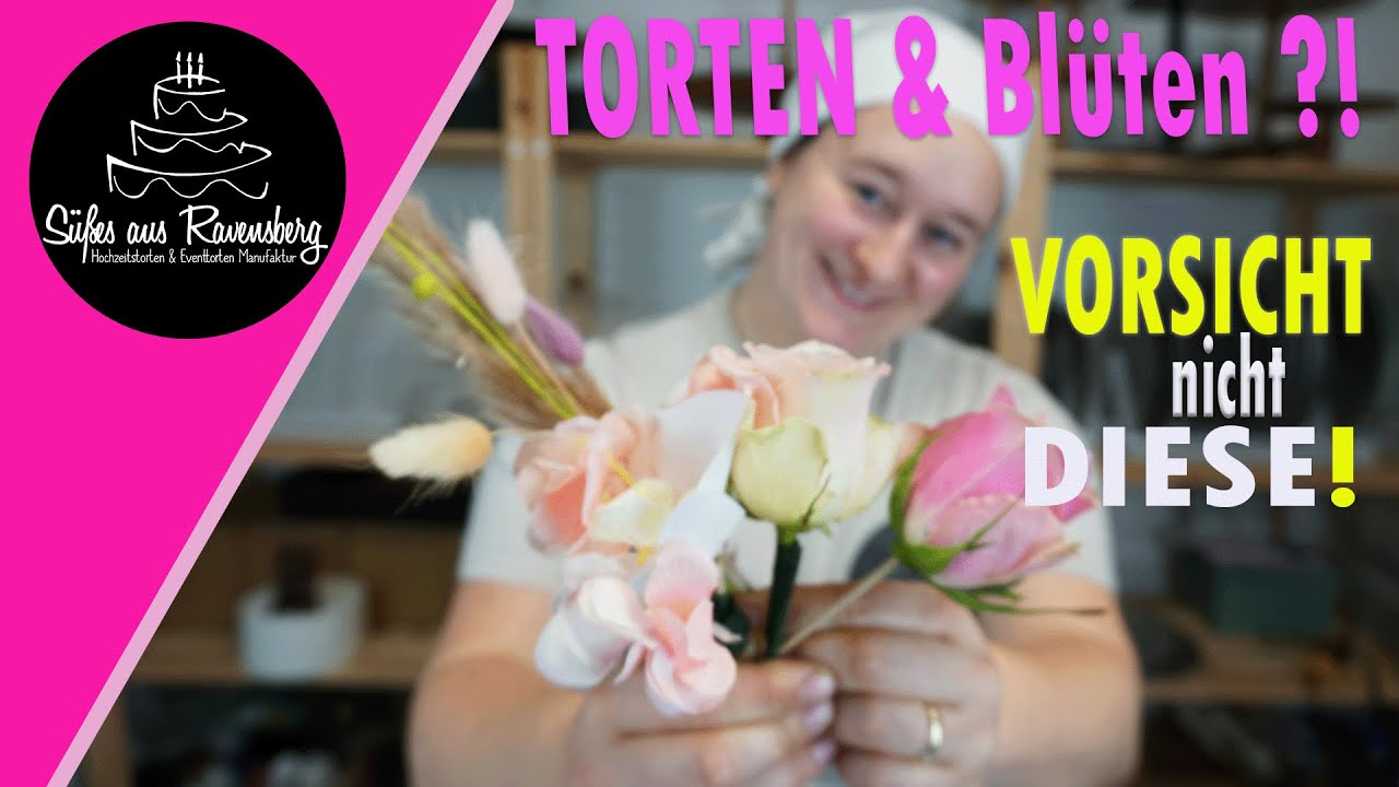 OHNE Bedenken: Diese 4 Blüten Varianten kannst du an Torten verwenden❗ #backen #torte