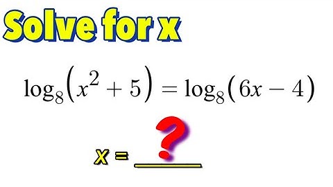Solving Logarithmic Equation (Part 5)