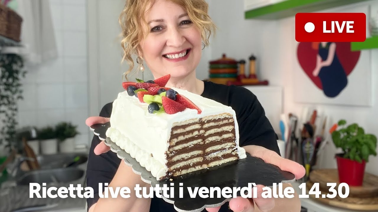 Con soli 3 INGREDIENTI un dolce fresco senza cottura 🍫 LIVE