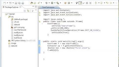 Java programming part 59 GUI : Adding Buttons with ActionListener and FlowLayout LayoutManager.