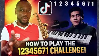 Trending 12345671 TikTok Challenge – Easy Piano &amp; Sax Tutorial for Beginners