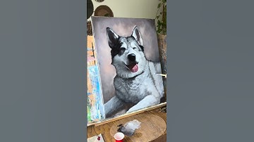 20(ish) Hours in 20 Seconds - Pet Portrait Timelapse #oilpainting #petportrait