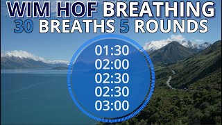 Wim Hof Guided Breathing Session  5 Rounds 30 Breaths Extreme No Talking