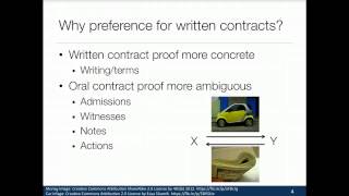 Oral Contracts Oral Contracts