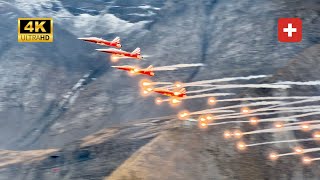 AXALP 2023 - Swiss Air Force Display at Axalp-Ebenfluh - F/A-18 Hornets - Patrouille Suisse - (4K)