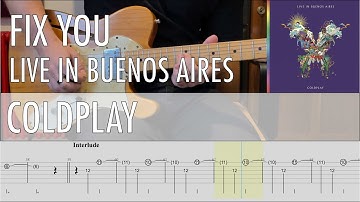 Fix You Live in Buenos Aires Coldplay Cover • Guitar Tab • Tutorial • Lesson