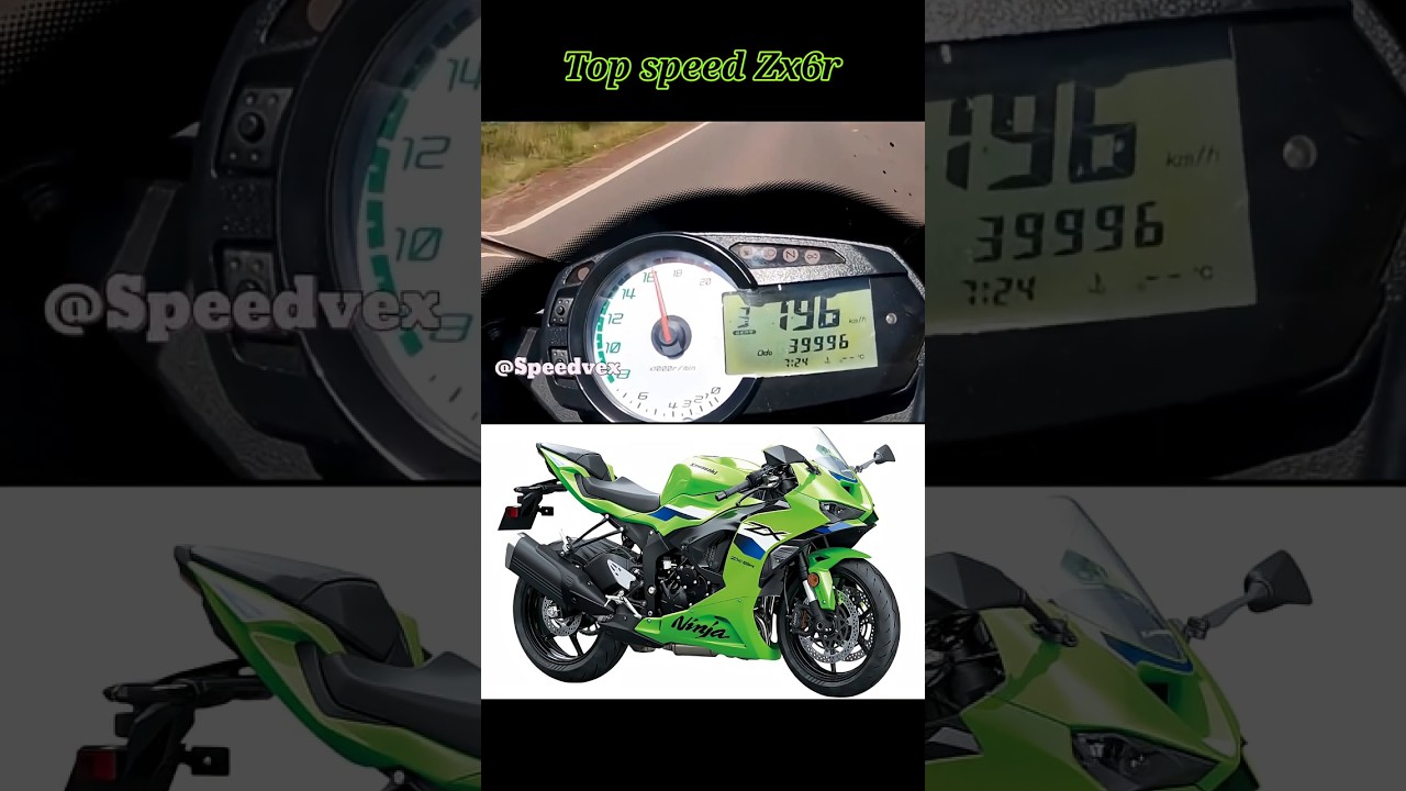 Kawasaki Ninja ZX-6R Top Speed 🔥 260+ KM/H #Shorts#6r #kawasaki