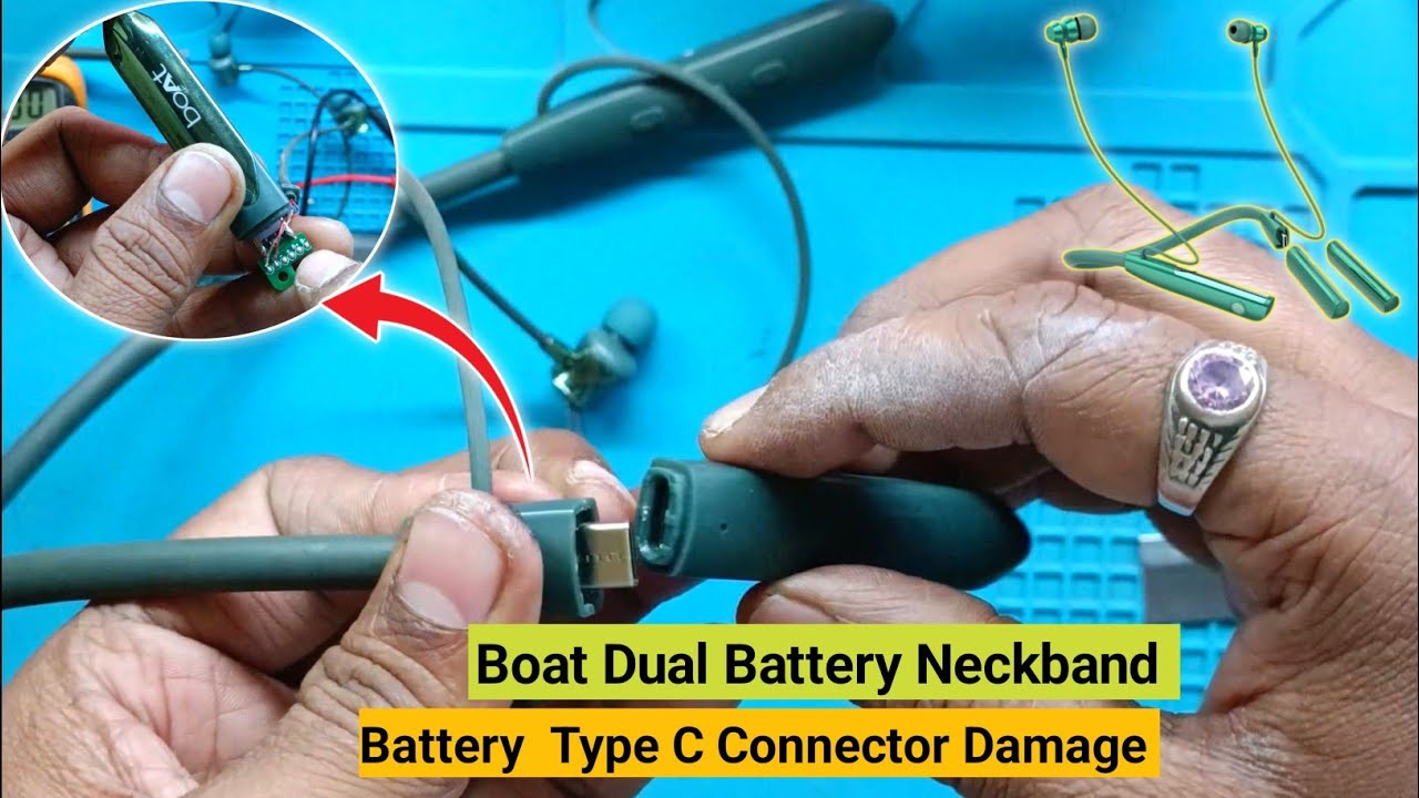 Boat Dual Battery Neckband  | Boat Neckband Repair Charging Problem | Charging Pin Change
