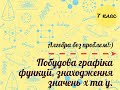 Алгебра, 7 клас. Побудова графіка функції, знаходження значень х та у. Приклад